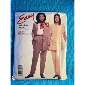 McCalls 8503 Sewing pattern jacket pull on pants size 8 10 12 14